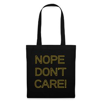Nope don't care - Sac en tissu - noir - Devant