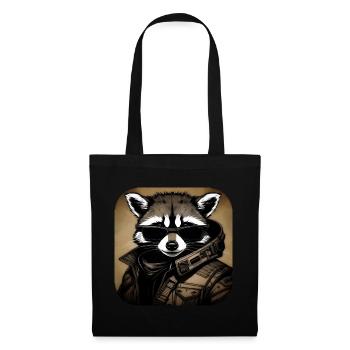 Cool raccoon with sunglasses - Tote Bag - black - Front