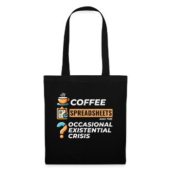 Accountant Bookkeeping Coffee Spreadsheets Funny - Tote Bag - black - Front