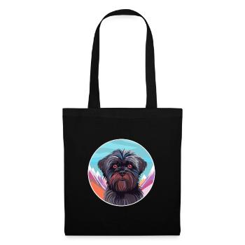Affenpinscher Dog Breed Cartoon Kawaii Watercolor - Tote Bag - black - Front
