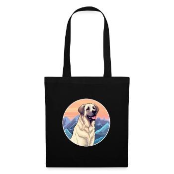 Berger anatolien chien race dessin animé kawaii waterc - Sac en tissu - noir - Devant