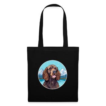 American Water Spaniel Hunderasse Cartoon Kawaii Wa - Stoffbeutel - Schwarz - Vorne