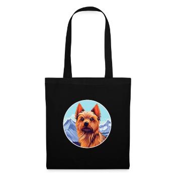 Australian Silky Terrier Dog Breed Cartoon Kawaii - Tote Bag - black - Front