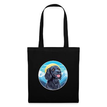 Épagneul Picard bleu race chien dessin animé Kawaii Wate - Sac en tissu - noir - Devant