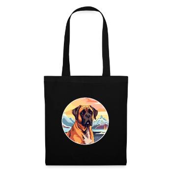 Boerboel Dog Breed Cartoon Kawaii Watercolor - Tote Bag - black - Front