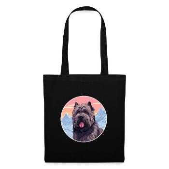 Bouvier Des Flandres Race De Chien Cartoon Kawaii Wate - Sac en tissu - noir - Devant