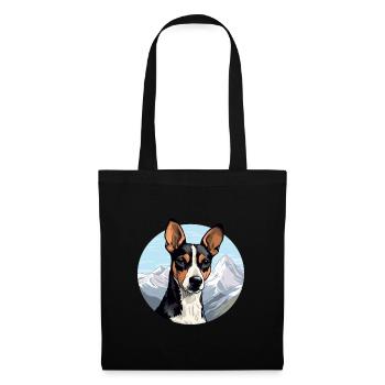 Decker Rat Terrier Chien Race Cartoon Kawaii Waterc - Sac en tissu - noir - Devant