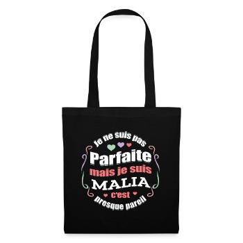 MALIA PARFAITE - PRENOM MALIA - Sac en tissu - noir - Devant