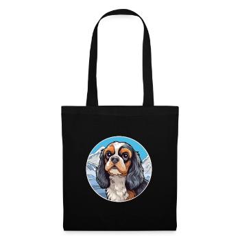 Anglais Jouet Épagneul Chien Race Cartoon Kawaii Eau - Sac en tissu - noir - Devant