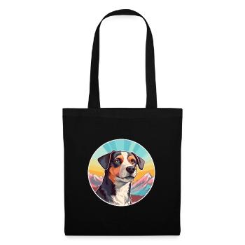 Karakachan chien race dessin animé Kawaii aquarelle - Sac en tissu - noir - Devant
