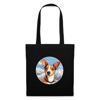 Miniature Fox Terrier chien race Cartoon Kawaii Wat - Sac en tissu - noir - Devant
