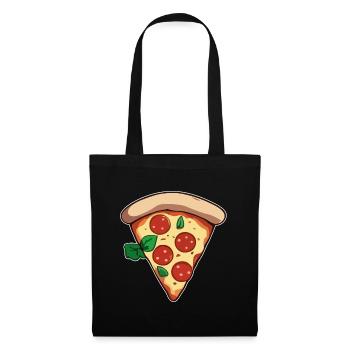 Pizza - Stoffbeutel - Schwarz - Vorne