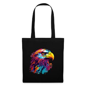 Colorful Eagle Bald Eagle Splash of Color - Tote Bag - black - Front