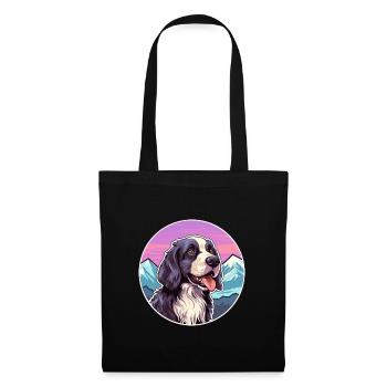 Chien de garde portugais race de chien dessin animé kawaii eau - Sac en tissu - noir - Devant