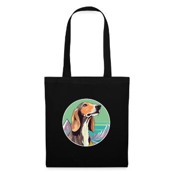 Saluki Dog Breed Cartoon Kawaii Watercolor - Tote Bag - black - Front