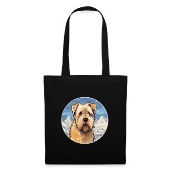 Soft Coated Wheaten Terrier Dog Breed Cartoon Kawa - Tote Bag - black - Front