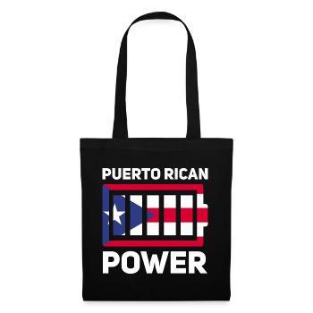 Puerto Rico Flagge | Puerto Ricaner Geschenkideen - Stoffbeutel - Schwarz - Vorne