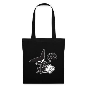 Dice Cat Funny Role Playing Cat RPG - Tote Bag - black - Front