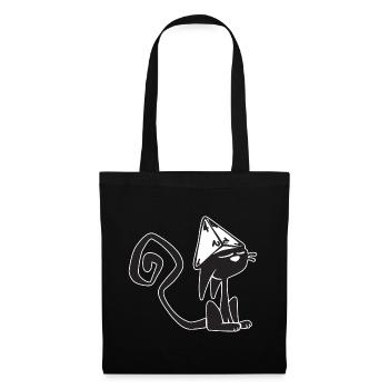 Dice Cat Funny Role Playing Cat RPG - Tote Bag - black - Front