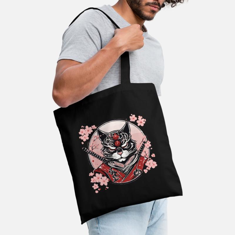Dämonischer Kawaii Neko Samurai : Katzen-Samurai Stoffbeutel