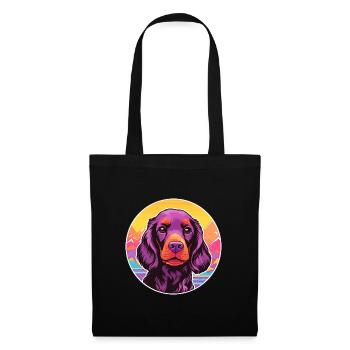 American Water Spaniel Hunderasse Cartoon Kawaii Wa - Stoffbeutel - Schwarz - Vorne