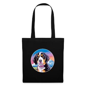 Appenzeller Sennenhund Dog Breed Cartoon Kawaii Wa - Tote Bag - black - Front