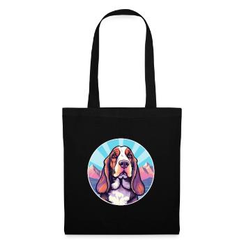 Basset Bleu De Gascogne Dog Breed Cartoon Kawaii W - Tote Bag - black - Front
