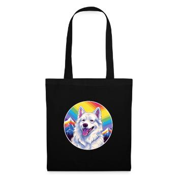 Berger Blanc Suisse Dog Breed Cartoon Kawaii Water - Tote Bag - black - Front