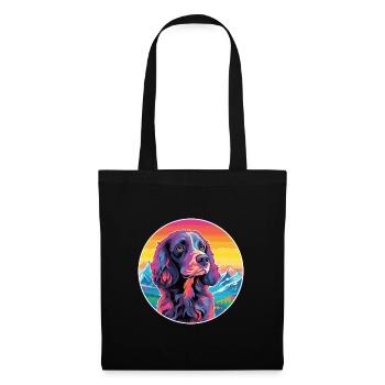 Boykin Épagneul chien race dessin animé Kawaii aquarelle - Sac en tissu - noir - Devant