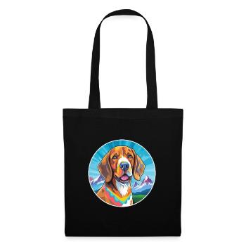 Bavarian Mountain Hound Dog Breed Cartoon Kawaii W - Tote Bag - black - Front