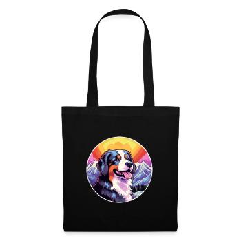 Berner Laufhund Dog Breed Cartoon Kawaii Watercolo - Tote Bag - black - Front