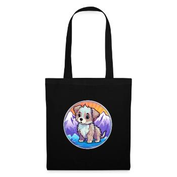 Bleu de Gascogne Petit Dog Rasse Cartoon Kawaii Wa - Stoffbeutel - Schwarz - Vorne