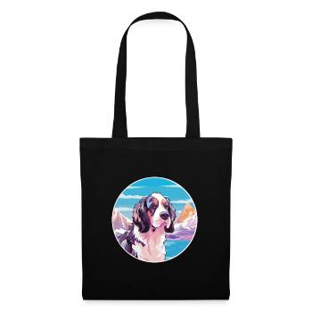 Braque Francais Dog Breed Cartoon Kawaii Watercolo - Tote Bag - black - Front