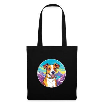 Terrier brésilien race de chien dessin animé kawaii Waterco - Sac en tissu - noir - Devant