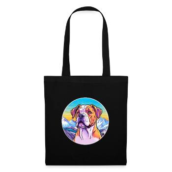 Bully Kutta Dog Breed Cartoon Kawaii Watercolor - Tote Bag - black - Front