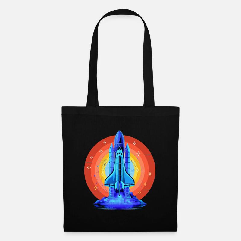 BLAUES SPACE SHUTTLE RETRO VINTAGE - Stoffbeutel - Schwarz