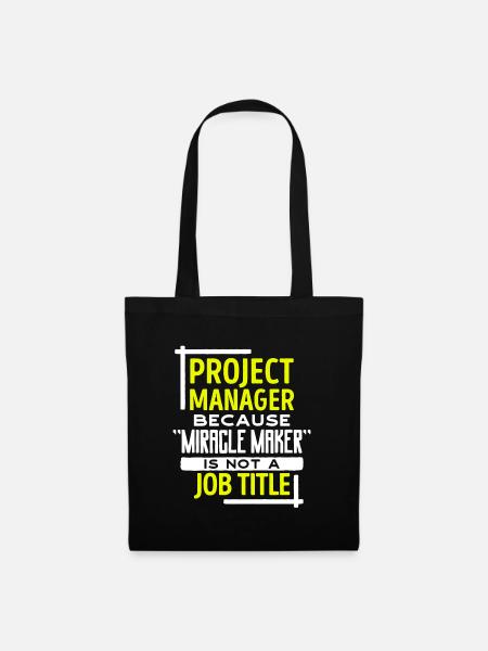 Projektmanager Statement Job Manager Karriere - Stoffbeutel - Schwarz