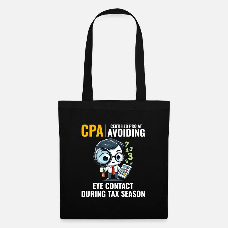 CPA: Number Ninja Dodging Augenkontakt Buchhalter - Stoffbeutel - Schwarz