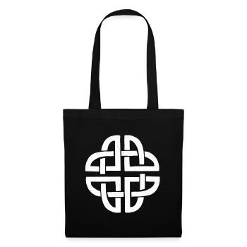 Celtic Shield Knot / Celtic Symbol Protection - Tote Bag - black - Front