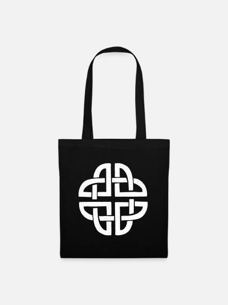 Noeud de bouclier celtique / Protection de symbole celtique - Sac en tissu - noir