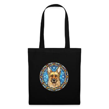 Bohemian Shepherd Dog Breed Stained Glass Colorful - Tote Bag - black - Front