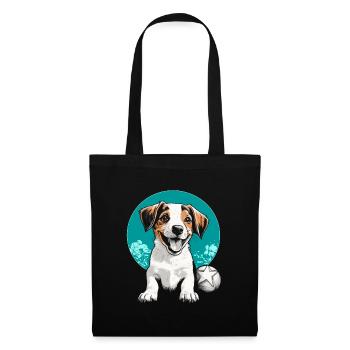Jack Russel - Stoffbeutel - Schwarz - Vorne