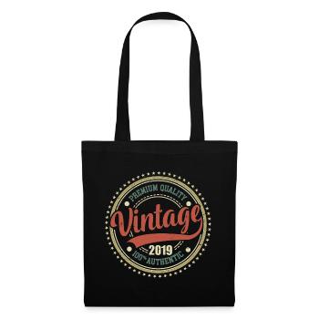 Vintage 2019 Retro Anniversary 2019 - Tote Bag - black - Front