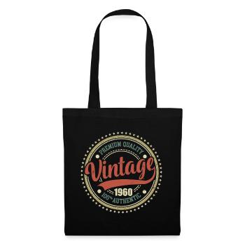 Vintage, 1960er, Retro, Geburtstag der 1960er Jahre - Stoffbeutel - Schwarz - Vorne