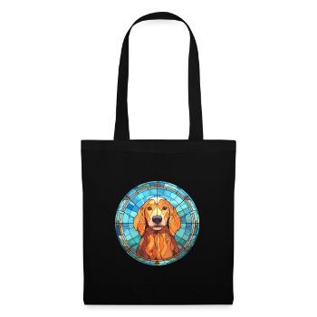 Saarlooswolfhond Dog Breed Stained Glass Colorful - Tote Bag - black - Front