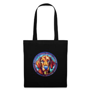 Sapsali Dog Breed Stained Glass Colorful Watercolo - Tote Bag - black - Front
