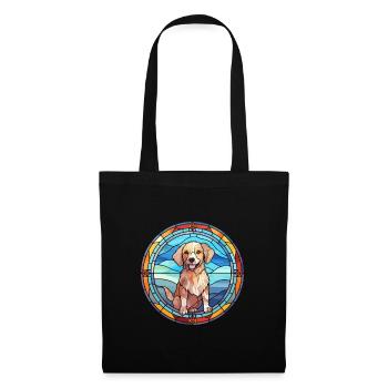 Taigan Kyrgyz Taighany Dog Breed Stained Glass Col - Tote Bag - black - Front
