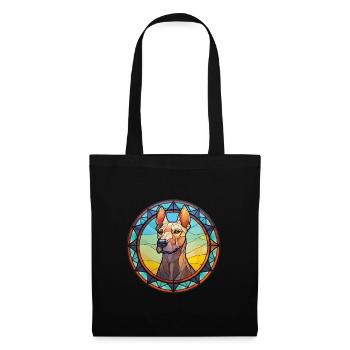 Thai Ridgeback chien race vitrail coloré Wa - Sac en tissu - noir - Devant
