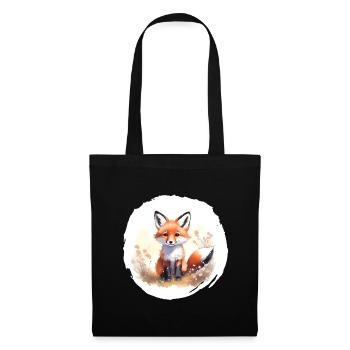 Fox Watercolor - Tote Bag - black - Front