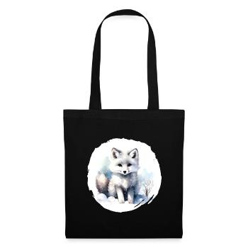 Arctic Fox Watercolor - Tote Bag - black - Front